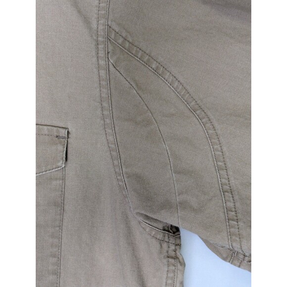 VTG Mens Denim Shirt Adult XL Khaki Brown Cowboy Western Rodeo Snap - Picture 6 of 13